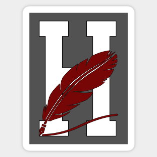 Harvard H Crimson Creative Writing Sticker